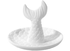 Bisque Imports Lowfire Mermaid Tail Ring Holder