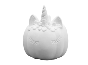 Bisque Imports Lowfire Unicorn Pumpkin