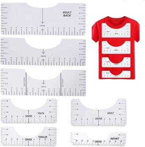 CCG T-Shirt Alignment Guide & Ruler 7 Pack