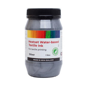 Heatset Water Based Textile Ink Metallic Silver