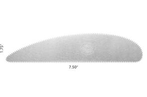 Mudtools Stainless Steel Extra Long Scraper Rib Serrated 10 Teeth Per Inch XL10