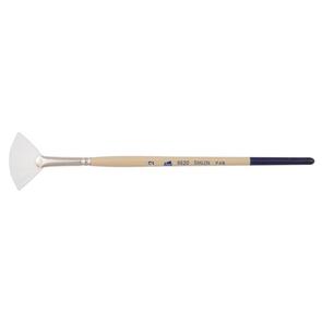DAS White Taklon Fan Brush
