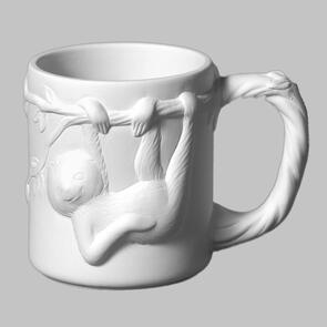 Mayco Lowfire Bisque Sloth Mug