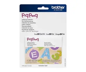 Brother Scan N Cut PigPong Lettering Collection