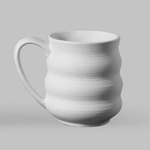 Mayco Stoneware Bisque Wavy Mug