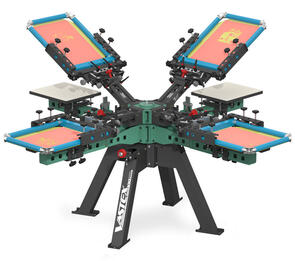 Vastex V-2000HD Industrial Screen Printing Press 4 Station 8 Colour