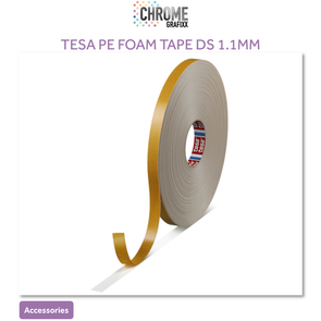CHROME TESA PE FOAM TAPE DS 1.1MM, 19MMX50M