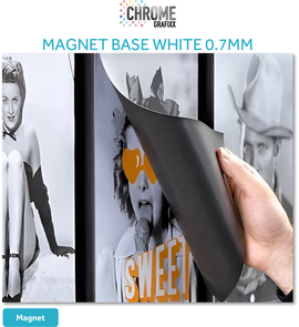 CHROME MAGNET BASE WHITE 0.7