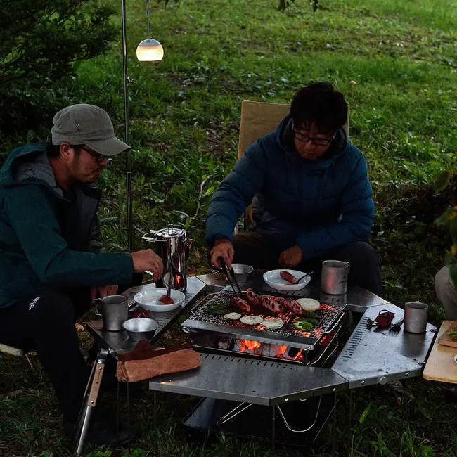 Snow Peak Jikaro Fire Ring Table Hover