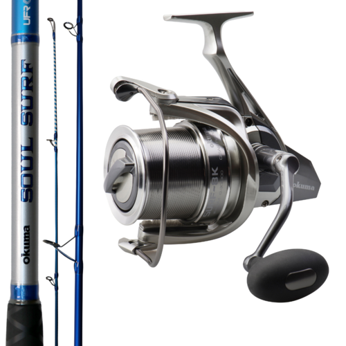 Okuma Surf 8K Long Cast Spin Reel - Soul Surfcasting Rod 14ft 3pc Combo | Land & Sea NZ Okuma Surf 8K Long Cast Spin Reel - Soul Surfcasting Rod 14ft 3pc Combo | Land & Sea NZ