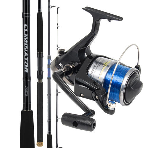 daiwa eliminator saltwater spinning combo and braid ready aluminum spool Daiwa Procyon Daiwa Eliminator 5000