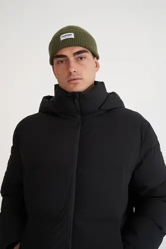 Huffer Men's Block Down Puffer Jacket - Black | Land & Sea NZ