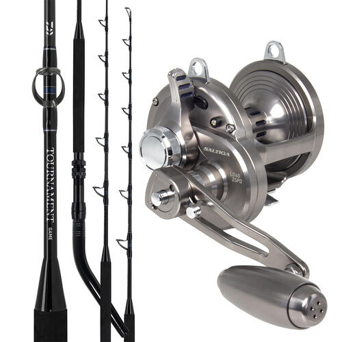 Daiwa 20 SALTIGA Lever Drag LD60-2SPD Overhead Lever Drag Fishing