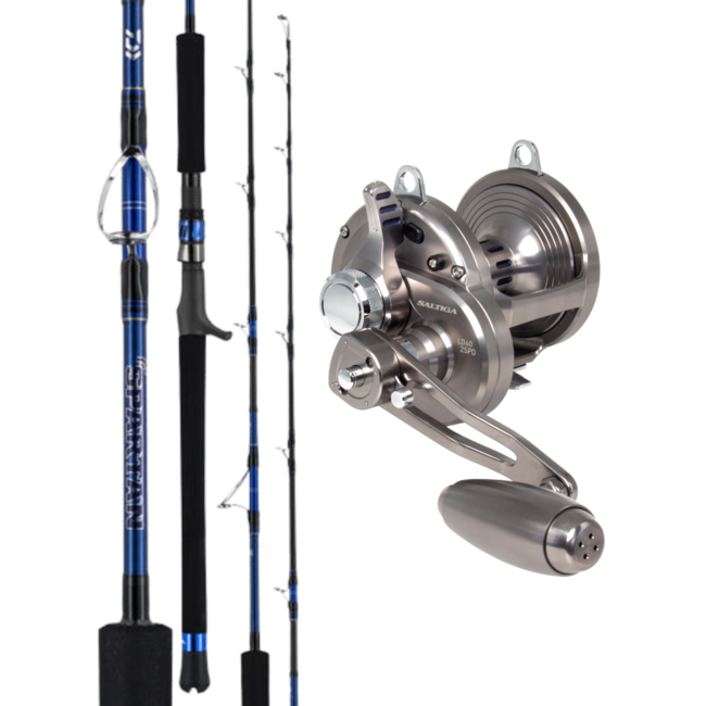 Daiwa 20 SALTIGA Lever Drag LD60-2SPD Overhead Lever Drag Fishing