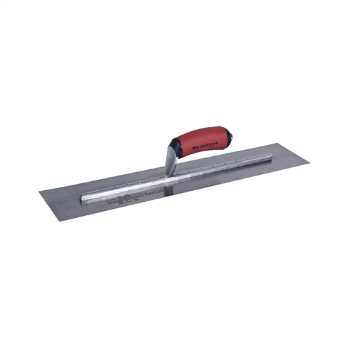 Marshalltown Unnotched 20-inch Finishing Trowel with Curved DuraSoft Rubber Handle - MXS66D 