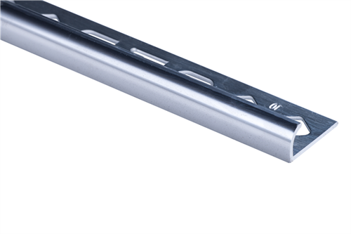 Bright Silver Aluminium Round Edge 2.5 metre