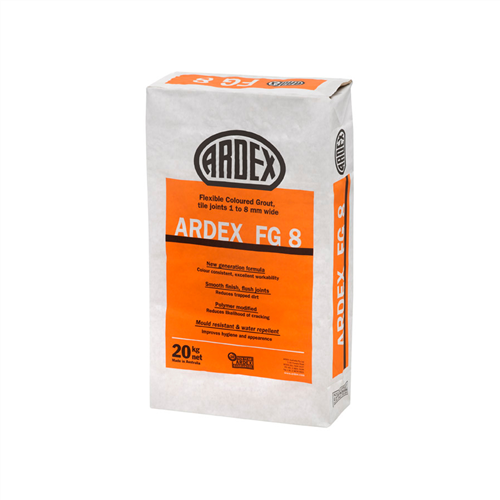 Ardex FG8 Charred Ash Flexible Coloured Grout 20 kg