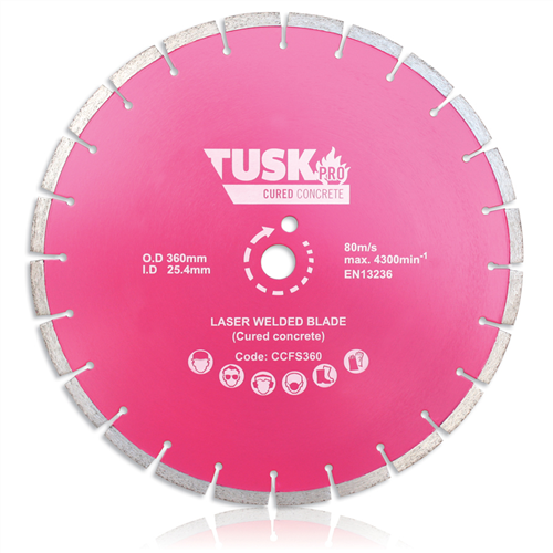Tusk Cured Concrete Floor Saw Blade CCFS 360 