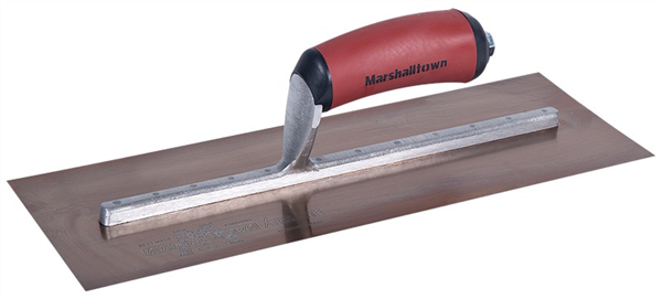 Marshalltown Unnotched Finishing Trowel with Curved DuraSoft Rubber Handle 356 x 125 mm