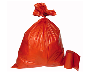 The Brick Rubbish Bags POR 720x950mm 35mu Orange 25/roll