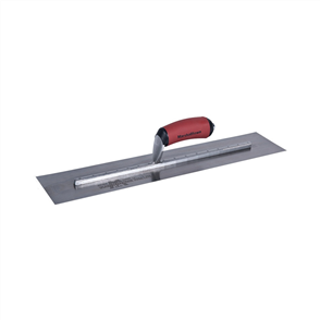 Marshalltown Unnotched 20-inch Finishing Trowel with Curved DuraSoft Rubber Handle - MXS66D 