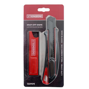 Strongbond Snap Off Knife 18mm + Blades Set