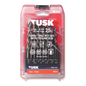 Tusk Cobalt Drill Bits Set M35 25 pieces