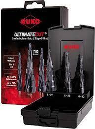 RUKO 101087PRO Ultimate Cut Step Drill Set, (6-12, 6-20, 6-27mm)