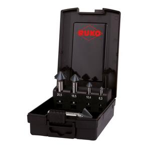 RUKO 102891PRO UC Countersink Set 4S HSS Runatec 6.3-25.0mm 5pcs Rose
