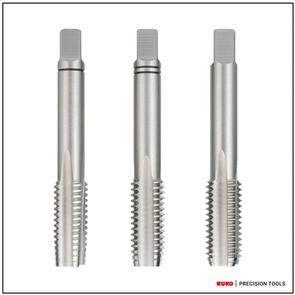RUKO HSS Hand Tap Set 352  1/2" UNC (3Pce) Straight Flute (246012UNC)