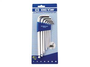 KING TONY KT20107SR Long Ball Hex Key Set 7pc