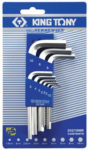 KING TONY Allen Key Set MM 9Pce KT20219MR