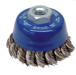 FECIN Twist Knot Cup Brush Inox  65mm x M14 0,50  250601BKM14D