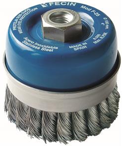 FECIN TK Cup Brush Inox 125mm x M14 0,50  251251BKM14
