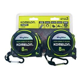 KOMELON 8m x32mm Magnite Black Hi-Vis Tape 2 Pack