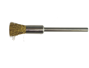 CONGRESS END BRUSH (CONBR2BR) #2 Brass 1/4" Ø X 3/8" Trim X 1/8" Shank