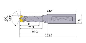 MITSUBISHI Indexable Drill STAWMN1200S16 5.0mm id STAW Drill 132.2mm OAL