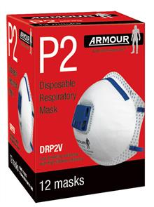 ARMOUR Face Mask DMP2V Valved P2 (Box 12)