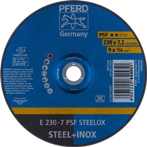 PFERD Inox D/C Grinding Disc E 230x7.0mm A24 PSF Steelox (LPSF)  (640951)
