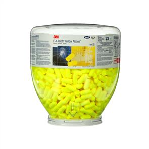 3M E-A-Rsoft™ Yellow Neon One Touch Earplugs 391-1004 [500 Pair/Box]