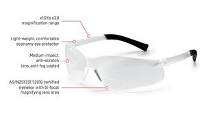 ESKO Safety Glasses, Bifocal 2.0, Clear Lens  E1602