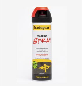 TRADEGEAR 360° Marking Spray Fluoro Red 500ml