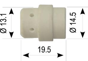 MIG XA24 Torch Gas Diffuser White  (XA2405W)