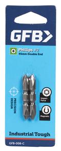 GFB - 8C #2 Phillips Bit 45mm DE (2 Pack)