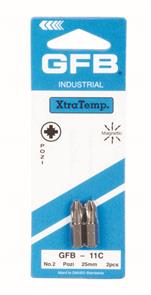 GFB - 11C #2 Pozi Bit 25mm (2 Pack)