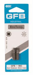 GFB - 96C #2 Square Bit 25mm (2 Pack)
