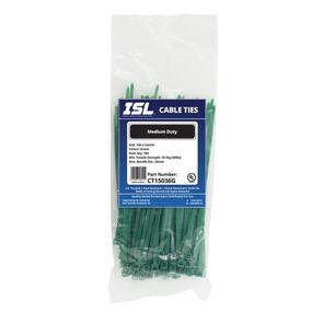 ISL Cable Tie CT15036G 3.6mm x 150mm Green  (100 PK)