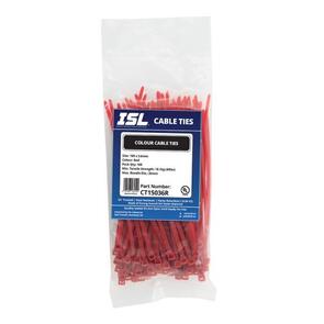 ISL Cable Tie CT15036R 3.6mm x 150mm Red (100 PK)