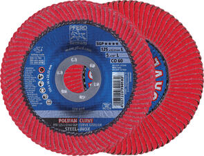 PFERD Polifan Flap Disc PFR 125-L CO 60 SGP Curve Steelox
