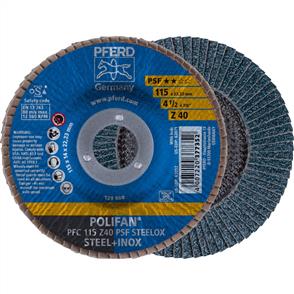 PFERD Polifan Flap Disc PFC 115mm Z 40 PSF